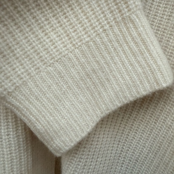 Quince Mongolian Cashmere Fisherman Boxy Cropped Cardigan Sweater - Picture 10 of 16